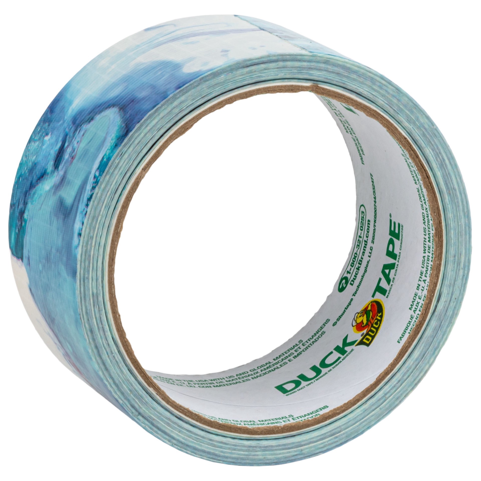slide 4 of 5, Duck Brand Blue Marble Duct Tape, 1.88 in x 10 yd