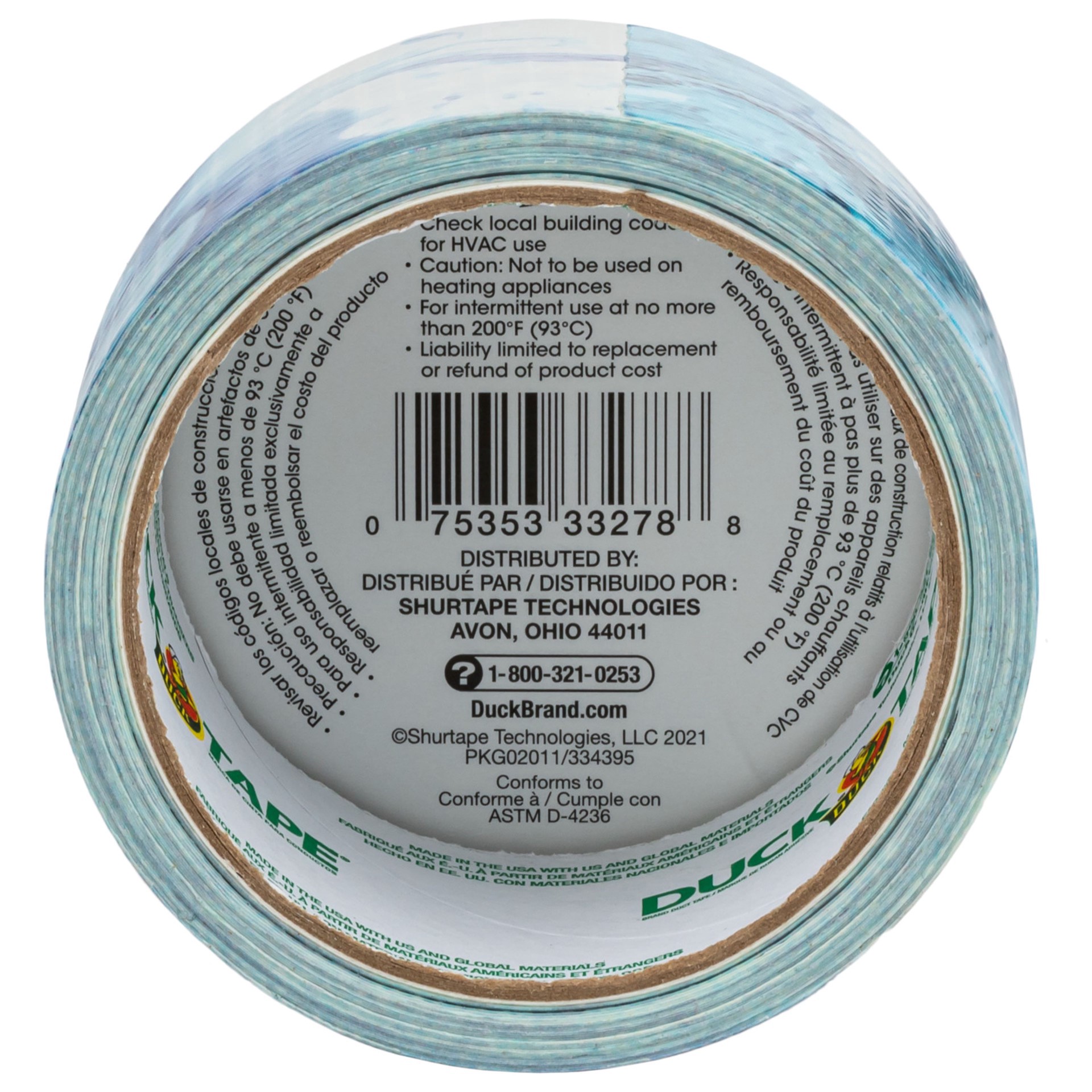 slide 3 of 5, Duck Brand Blue Marble Duct Tape, 1.88 in x 10 yd