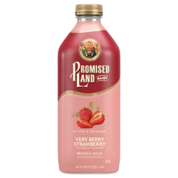 Promised Land Dairy Very Berry Strawberry Whole Milk 48 fl oz