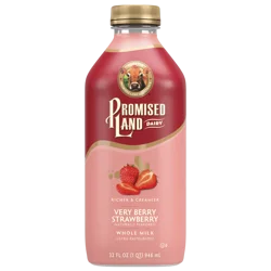 Promised Land Dairy Very Berry Strawberry Whole Milk 32 fl oz