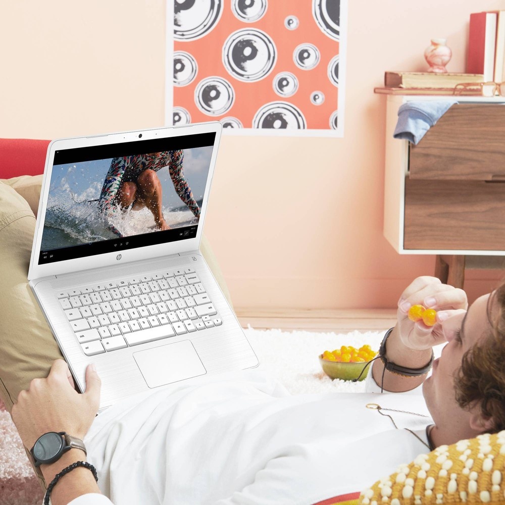 slide 4 of 7, HP Inc. HP 14" Touchscreen Chromebook Laptop with Chrome OS - AMD Processor - 4GB RAM Memory - 32GB Flash Storage - Chalkboard Gray (14-db0025nr), 1 ct