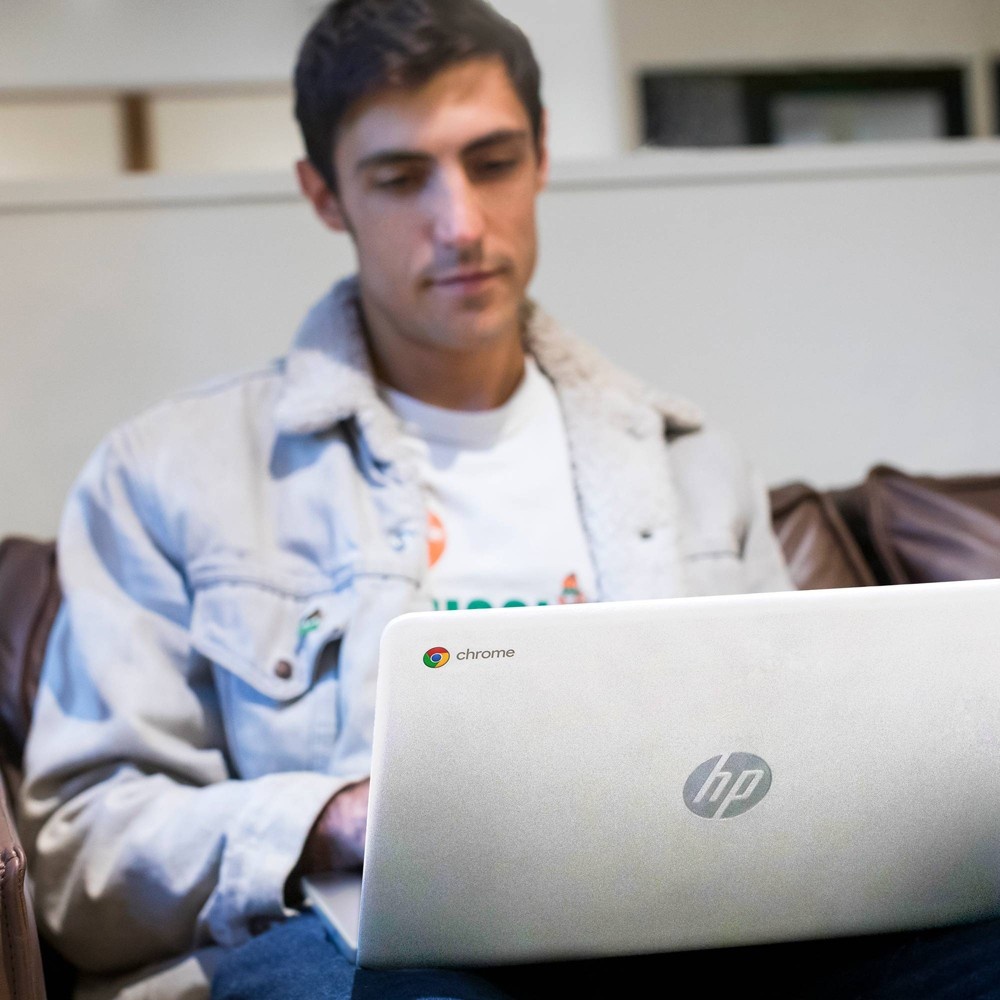 slide 6 of 7, HP Inc. HP 14" Touchscreen Chromebook Laptop with Chrome OS - AMD Processor - 4GB RAM Memory - 32GB Flash Storage - Chalkboard Gray (14-db0025nr), 1 ct