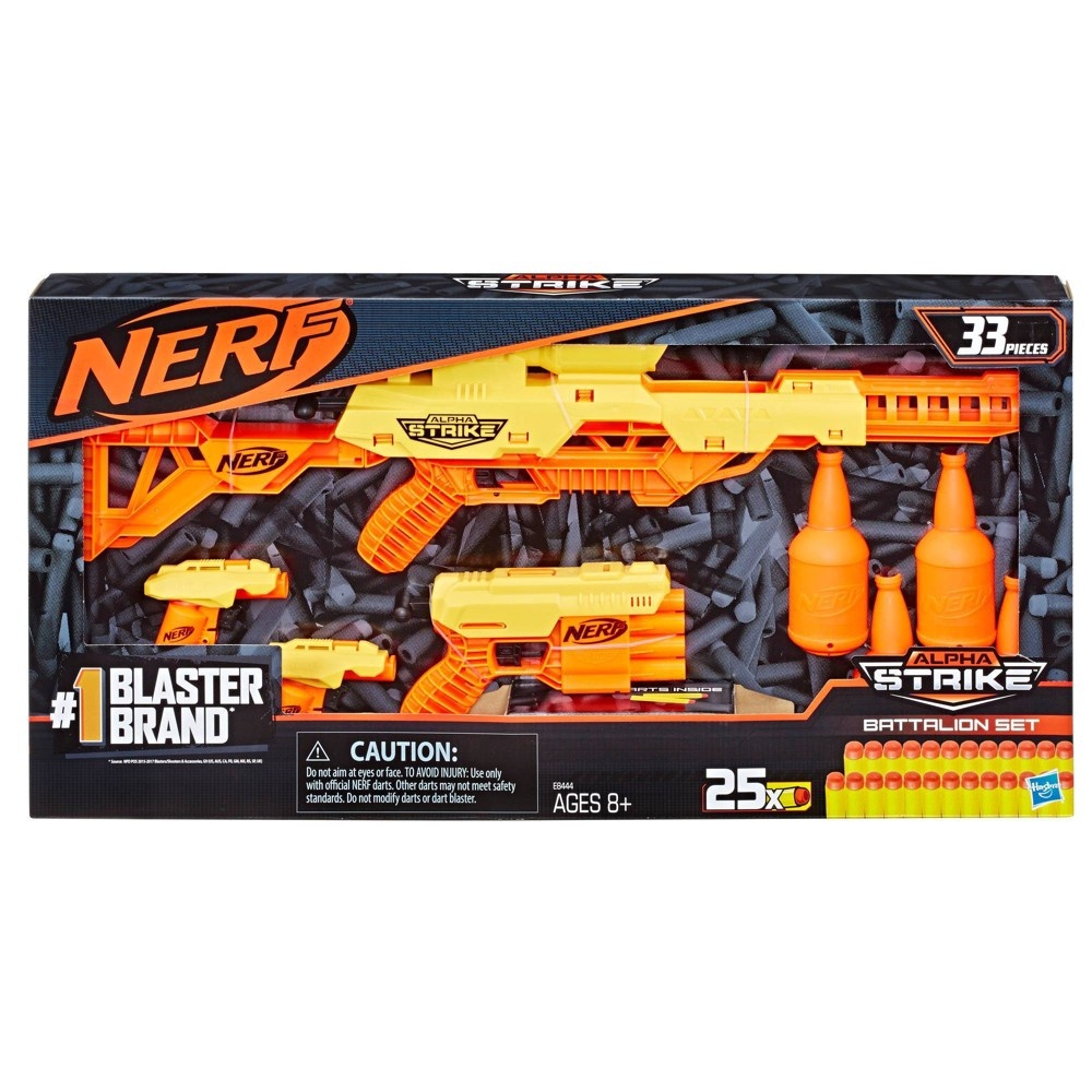 slide 4 of 11, NERF Alpha Strike Battalion Set 4 Pack Blasters, 4 ct