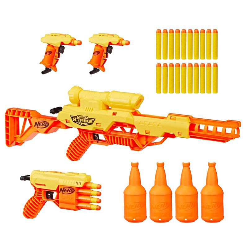 slide 1 of 11, NERF Alpha Strike Battalion Set 4pk Blasters, 4 ct