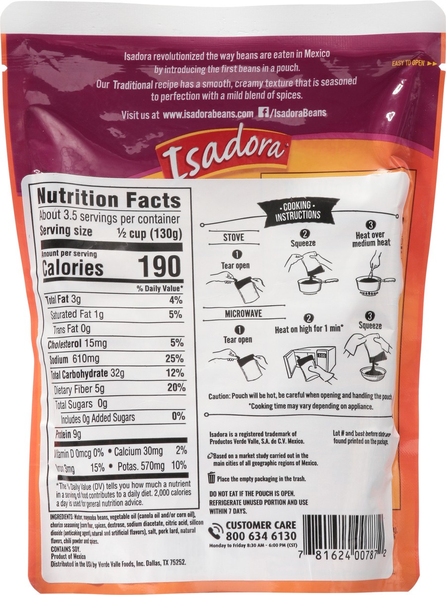 slide 9 of 9, Isadora Traditional Refried Beans 15.2 oz, 15.2 oz