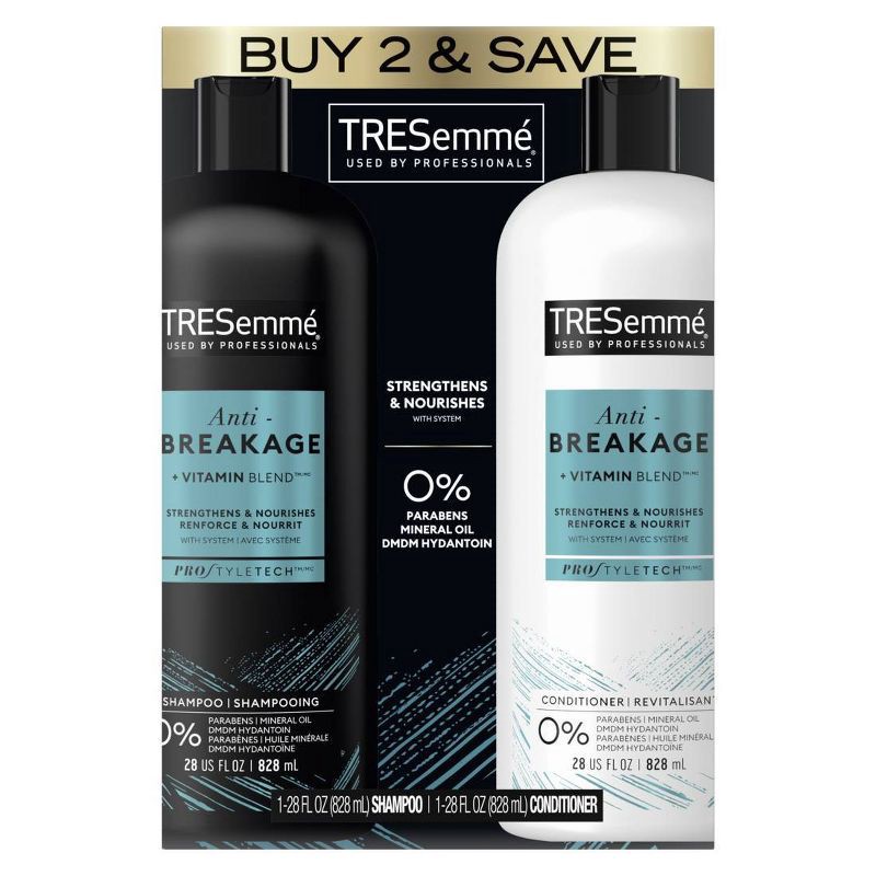 slide 2 of 9, Tresemme Anti-Breakage Shampoo & Conditioner for Brittle or Weak Hair - 56 fl oz/2pc, 56 fl oz, 2 ct