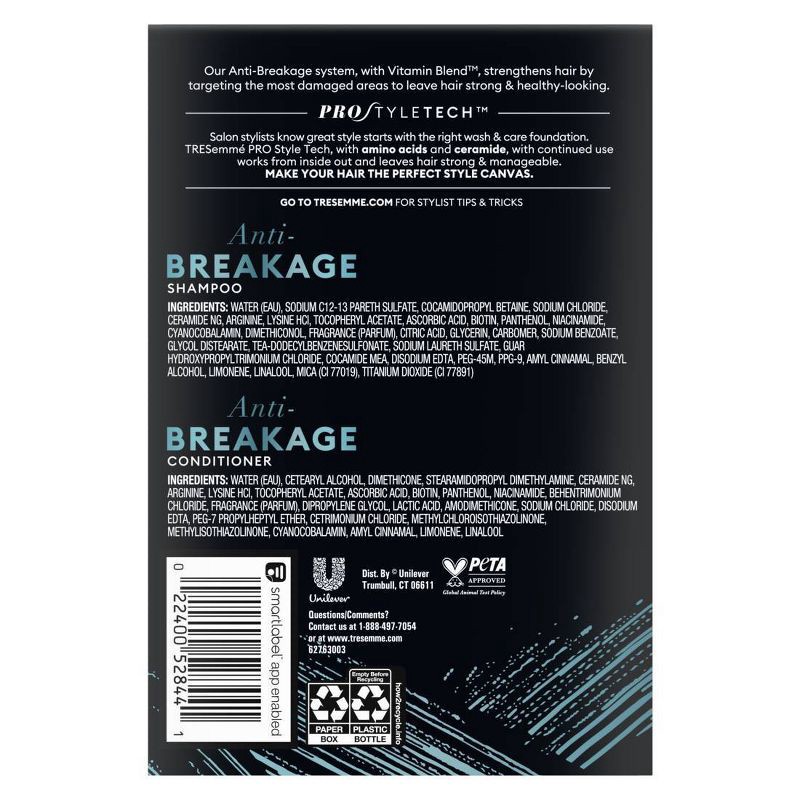 slide 3 of 9, Tresemme Anti-Breakage Shampoo & Conditioner for Brittle or Weak Hair - 56 fl oz/2pc, 56 fl oz, 2 ct