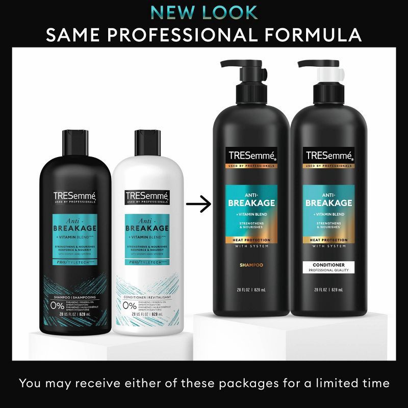 slide 5 of 10, Tresemme Anti-Breakage Shampoo & Conditioner for Brittle or Weak Hair - 56 fl oz/2pc, 56 fl oz, 2 ct