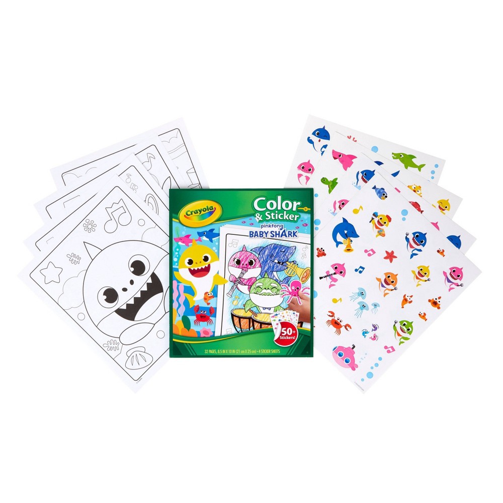 slide 4 of 5, Crayola Baby Shark Color & Sticker Book, 1 ct