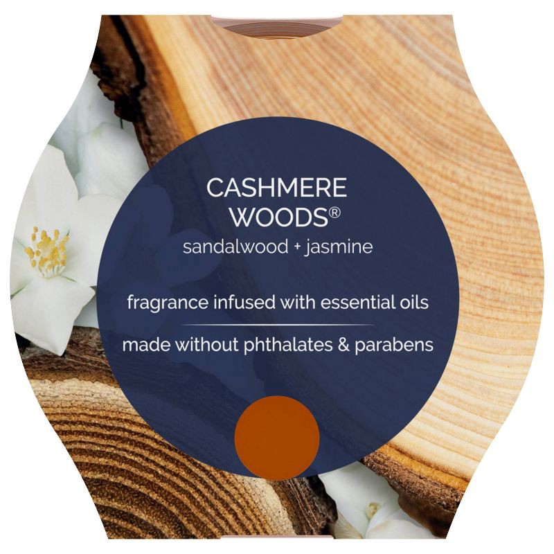 slide 13 of 15, Glade 3 Wick Scented Candle in Glass Jar - Cashmere Woods - 6.8oz, 6.8 oz