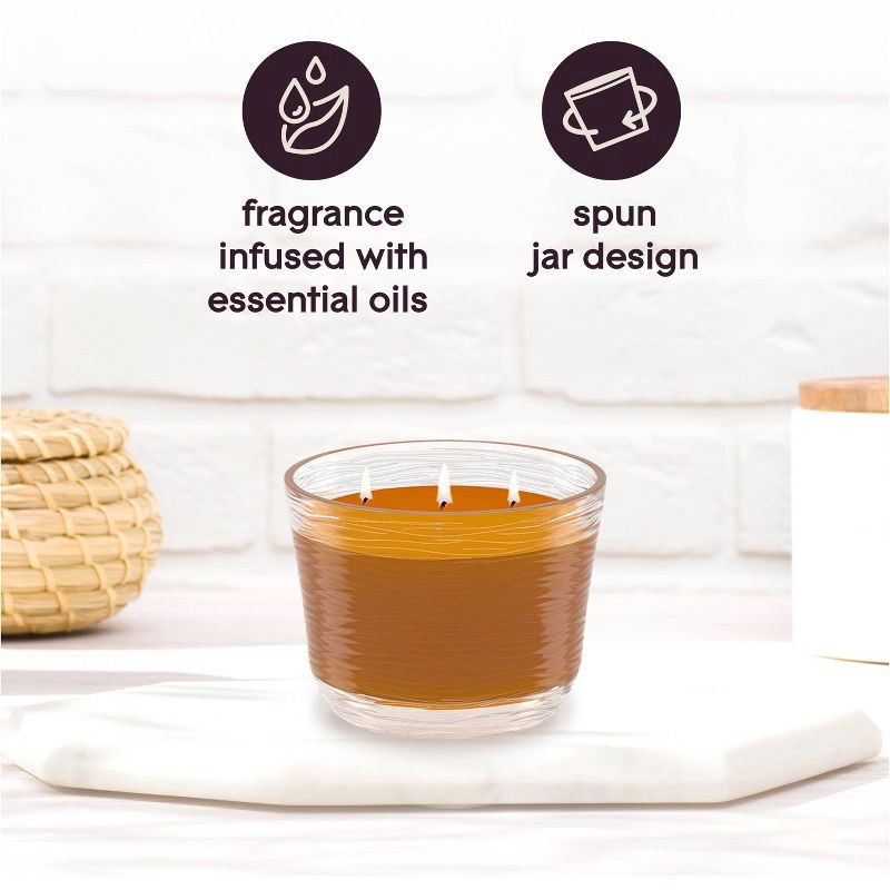 slide 7 of 15, Glade 3 Wick Scented Candle in Glass Jar - Cashmere Woods - 6.8oz, 6.8 oz