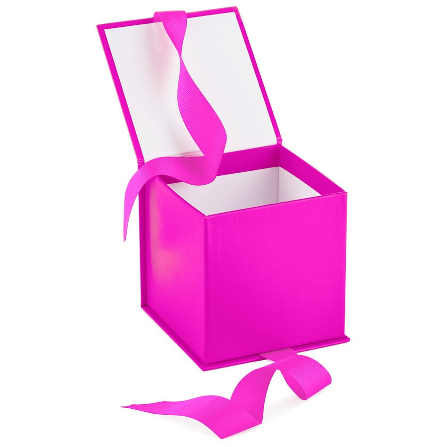 slide 3 of 5, Hallmark Small Gift Box With Shredded Paper Filler, Hot Pink, 1 ct