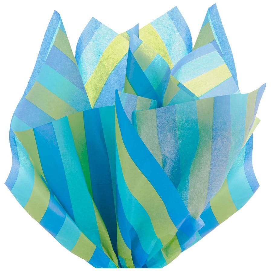 slide 2 of 2, Hallmark Tissue Paper, Bold Blue Stripe, 6 Sheets, 6 ct