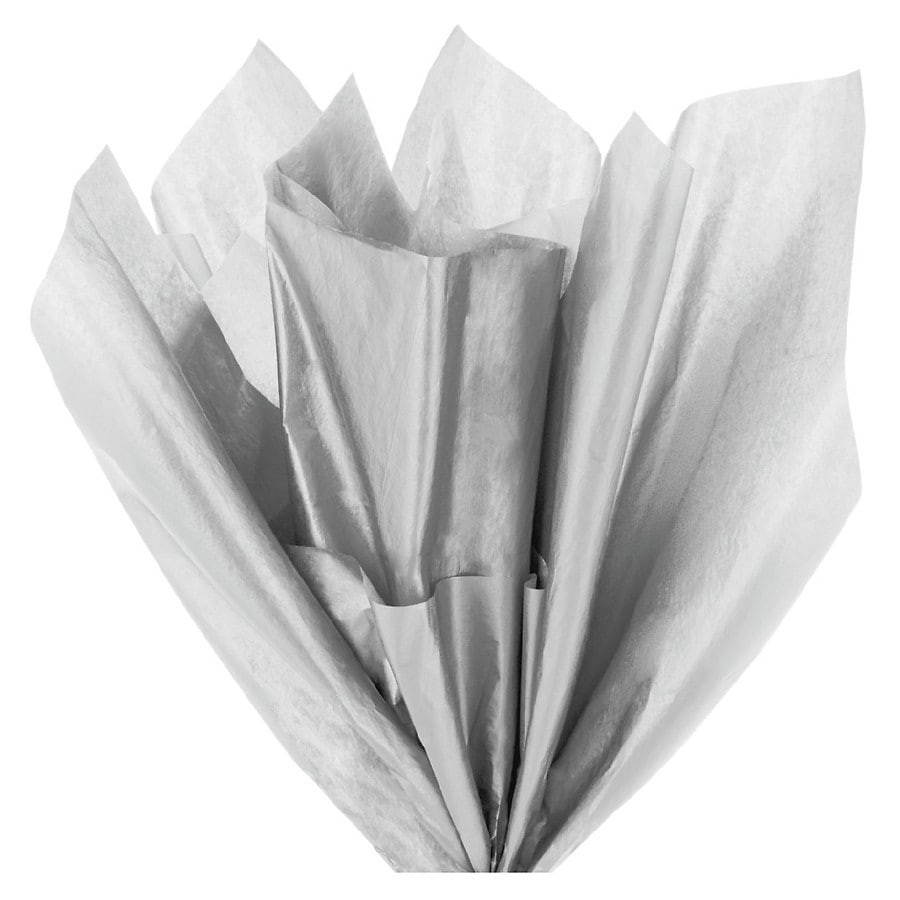 slide 2 of 2, Hallmark Tissue Paper, Silver, 5 Sheets, 5 ct