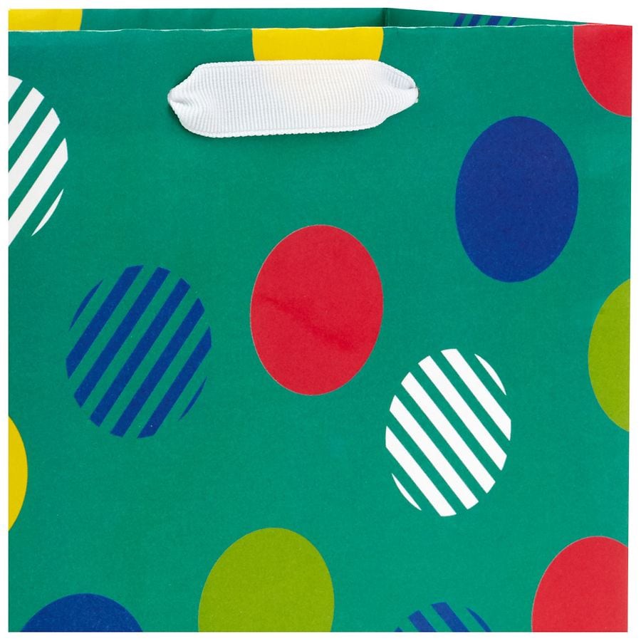 slide 3 of 4, Hallmark Gift Bag (Dots on Teal) for Birthdays, Graduations, Bridal Showers, 1 ct