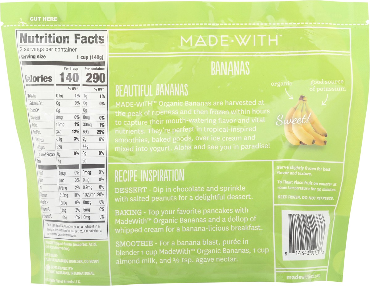 slide 9 of 14, Made With Organic Bananas Frozen Fruit 10 oz, 10 oz
