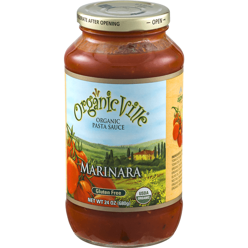 slide 2 of 8, Organicville Marinara Pasta Sauce, 24 oz