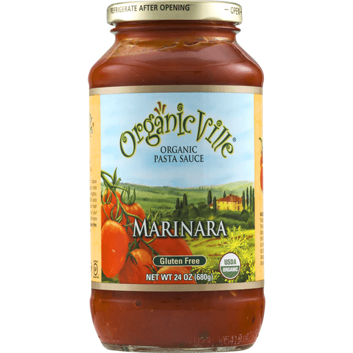 slide 4 of 8, Organicville Marinara Pasta Sauce, 24 oz