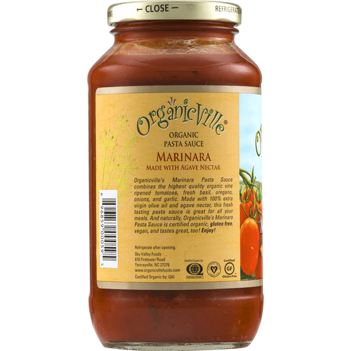 slide 5 of 8, Organicville Marinara Pasta Sauce, 24 oz