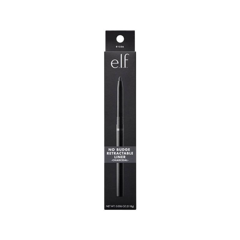 slide 4 of 5, e.l.f. No Budge Retractable Waterproof Eyeliner - Charcoal - 0.006oz, 0.006 oz