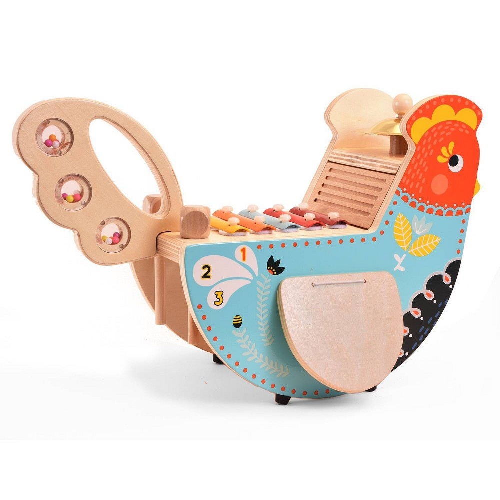 slide 5 of 7, The Manhattan Toy Company Musical Chicken Wooden Instrument, 1 ct