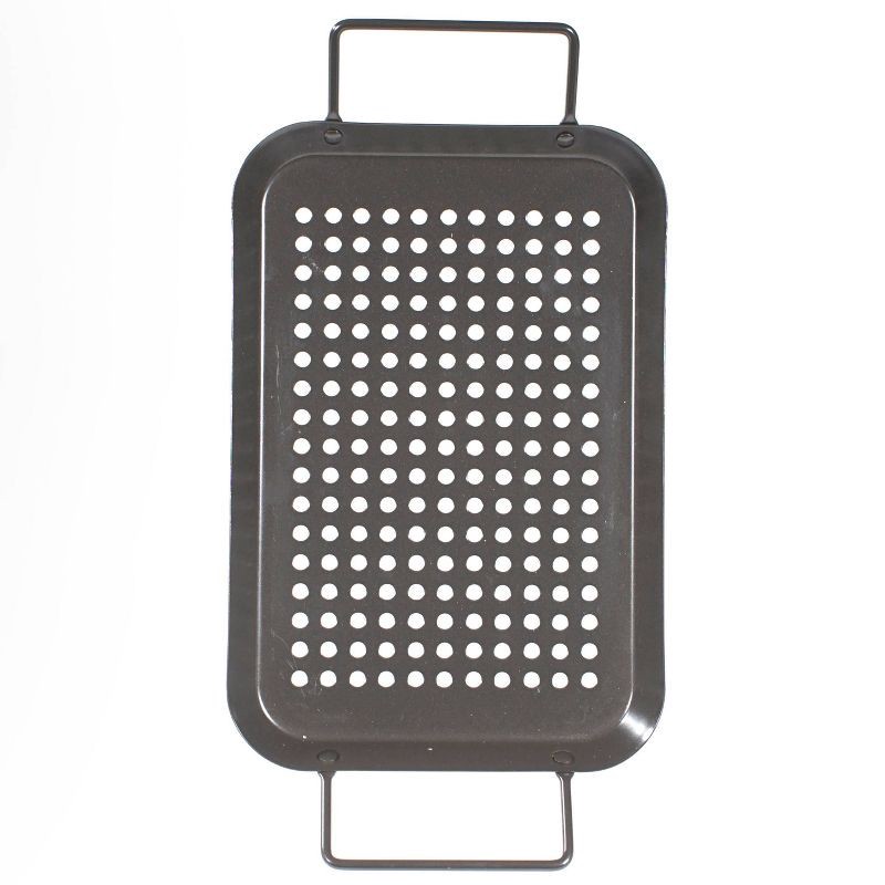 slide 4 of 5, Char-Broil 3pc Grilling Topper Set Black: Non-Stick, Hand Washable, Steel Cookware with Handles, 3 ct