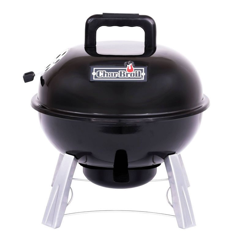 slide 5 of 7, Char-Broil 14" Portable Kettle Charcoal Grill Black Model 13301719: Outdoor BBQ, Compact, Weather-Resistant, 1 ct