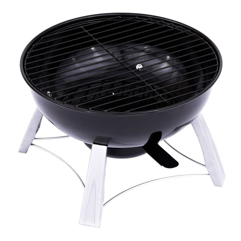 slide 4 of 7, Char-Broil 14" Portable Kettle Charcoal Grill Black Model 13301719: Outdoor BBQ, Compact, Weather-Resistant, 1 ct