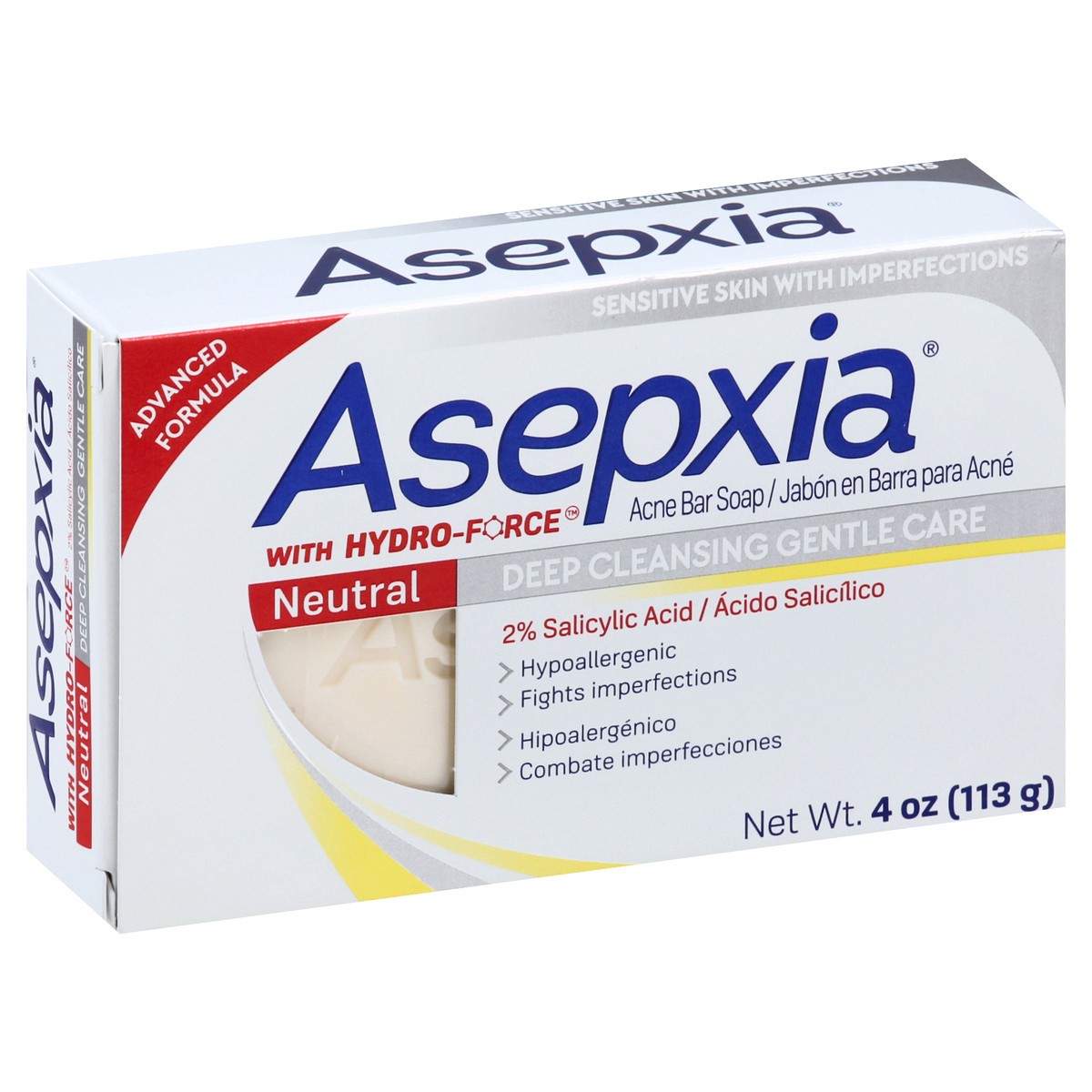 slide 8 of 9, Asepxia Acne Bar Soap Neutral Gentle Care Salicylic Acid 2%, 4 oz