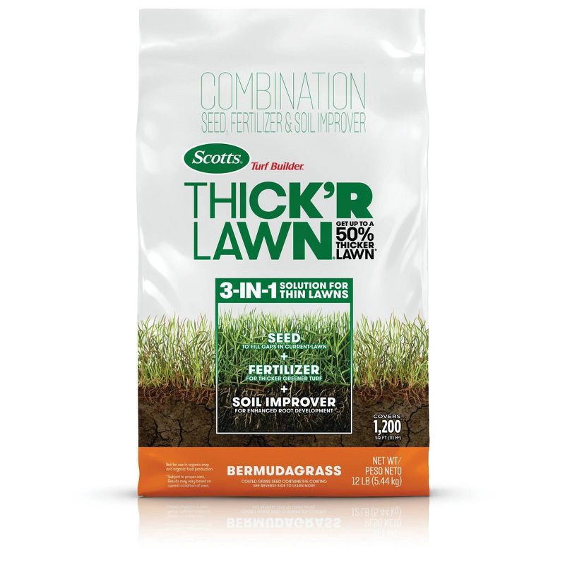 slide 1 of 9, Scotts Thick'R Lawn Bermuda Grass Mix, 1 ct