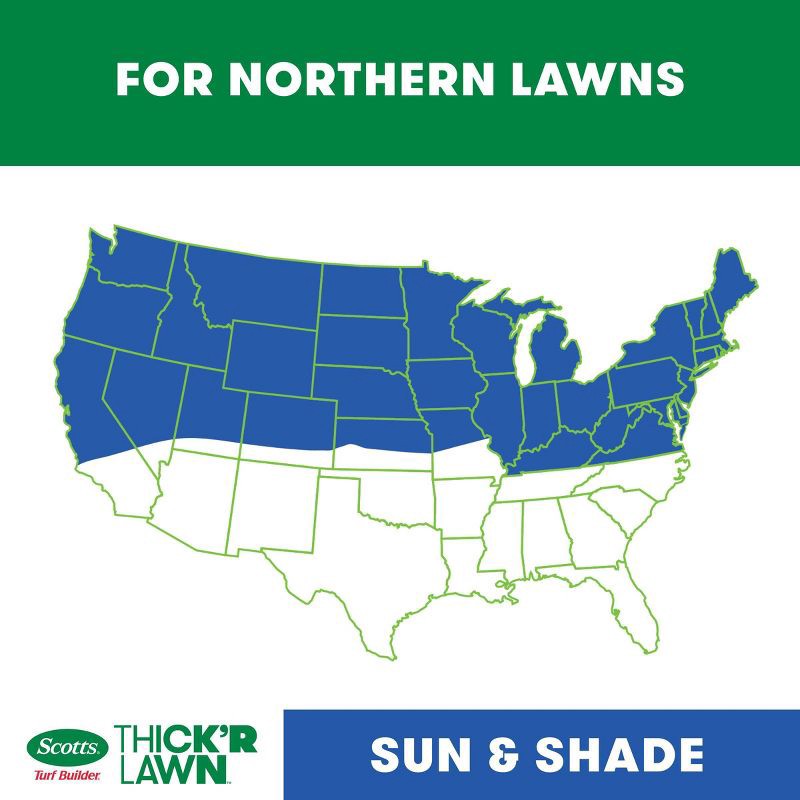 slide 9 of 11, Scotts 3-in-1 Thick'R Lawn Sun & Shade Soil: Soil Improver, Seed, Fertilizer, 50% Thicker Lawn, 1 ct