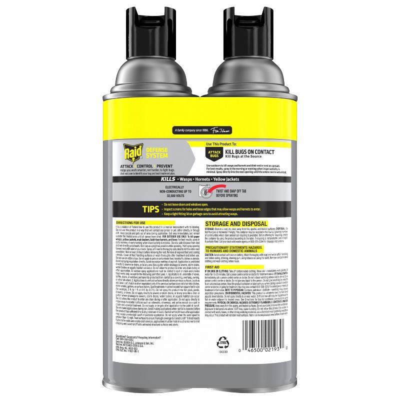 slide 10 of 12, Raid Wasp and Hornet Spray - 2ct/14oz each, 2 ct; 14 oz