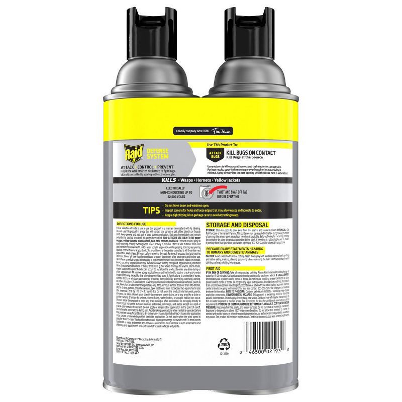 slide 10 of 12, Raid 14oz 2ct Wasp & Hornet KillerTwin Pack, 14 oz
