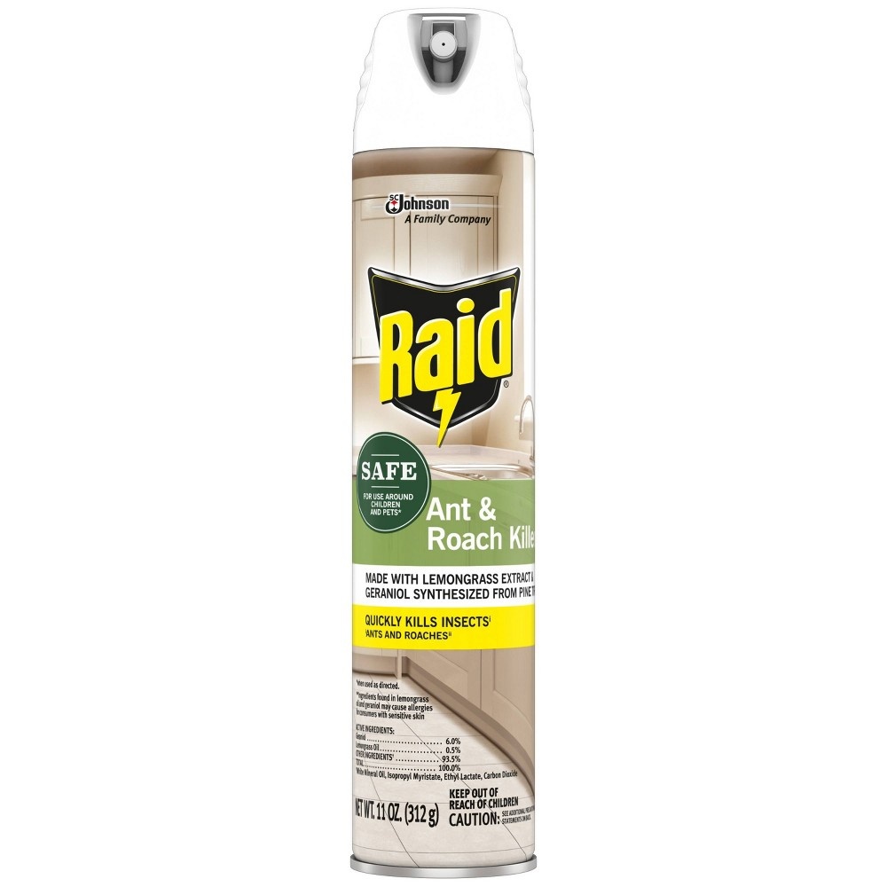 slide 2 of 8, Raid Ant & Roach Killer with Essential Oils, 11 oz