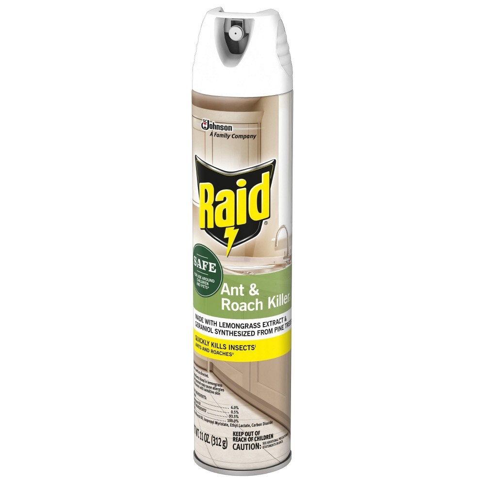slide 4 of 8, Raid Ant & Roach Killer with Essential Oils, 11 oz