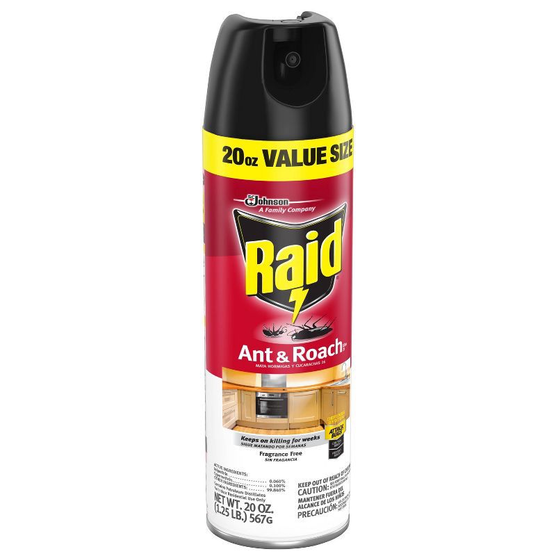 slide 4 of 4, Raid Ant & Roach Killer - 20 oz/Twin Pack: Indoor Pest Control, Imiprothrin Formula, Twin Aerosol Spray, 20 oz