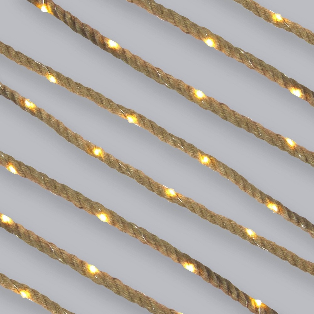 slide 4 of 4, 35ct Outdoor LED Microdot Battery Operated Fairy String Lights Natural - Threshold, 35 ct