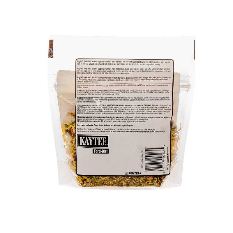 slide 2 of 4, Kaytee Natural Toppings with Carrot & Strawberry Rabbit, Guinea Pig Treats - 1oz, 1 oz