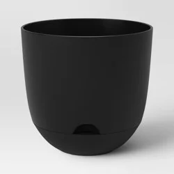 Self-Watering Plastic Indoor Outdoor Planter Pot Black 16"x16" - Room Essentials™: Polypropylene, Freestanding Garden Container