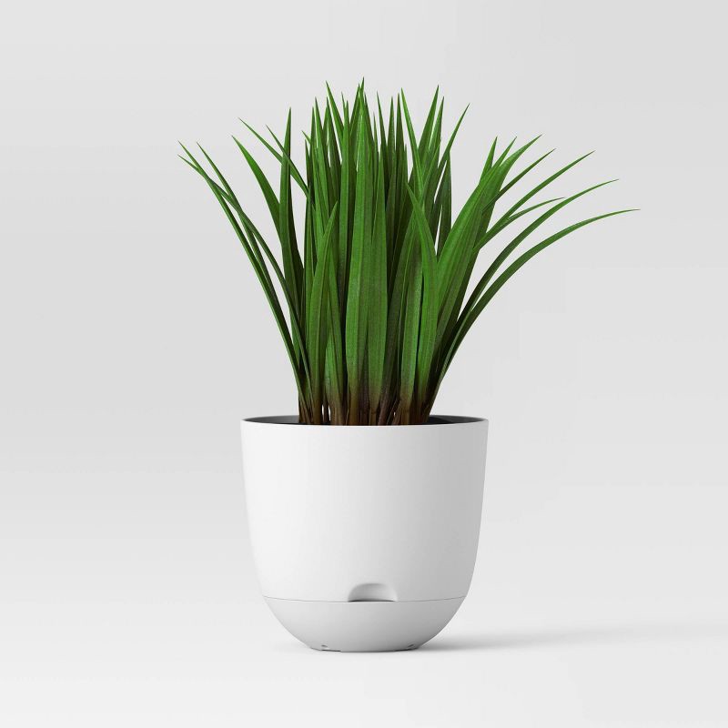slide 3 of 4, Self-Watering Plastic Indoor Outdoor Planter Pot White 8"x8" - Room Essentials™, 1 ct