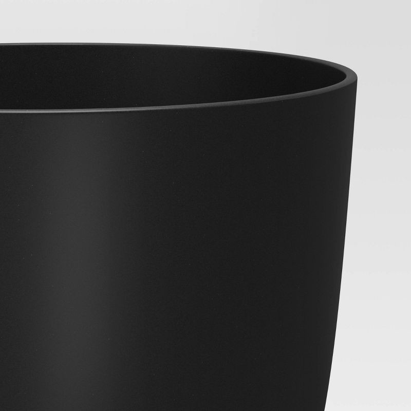 slide 4 of 4, Self-Watering Plastic Indoor Outdoor Planter Pot Black 12"x12" - Room Essentials™: Durable, Freestanding, 1 ct