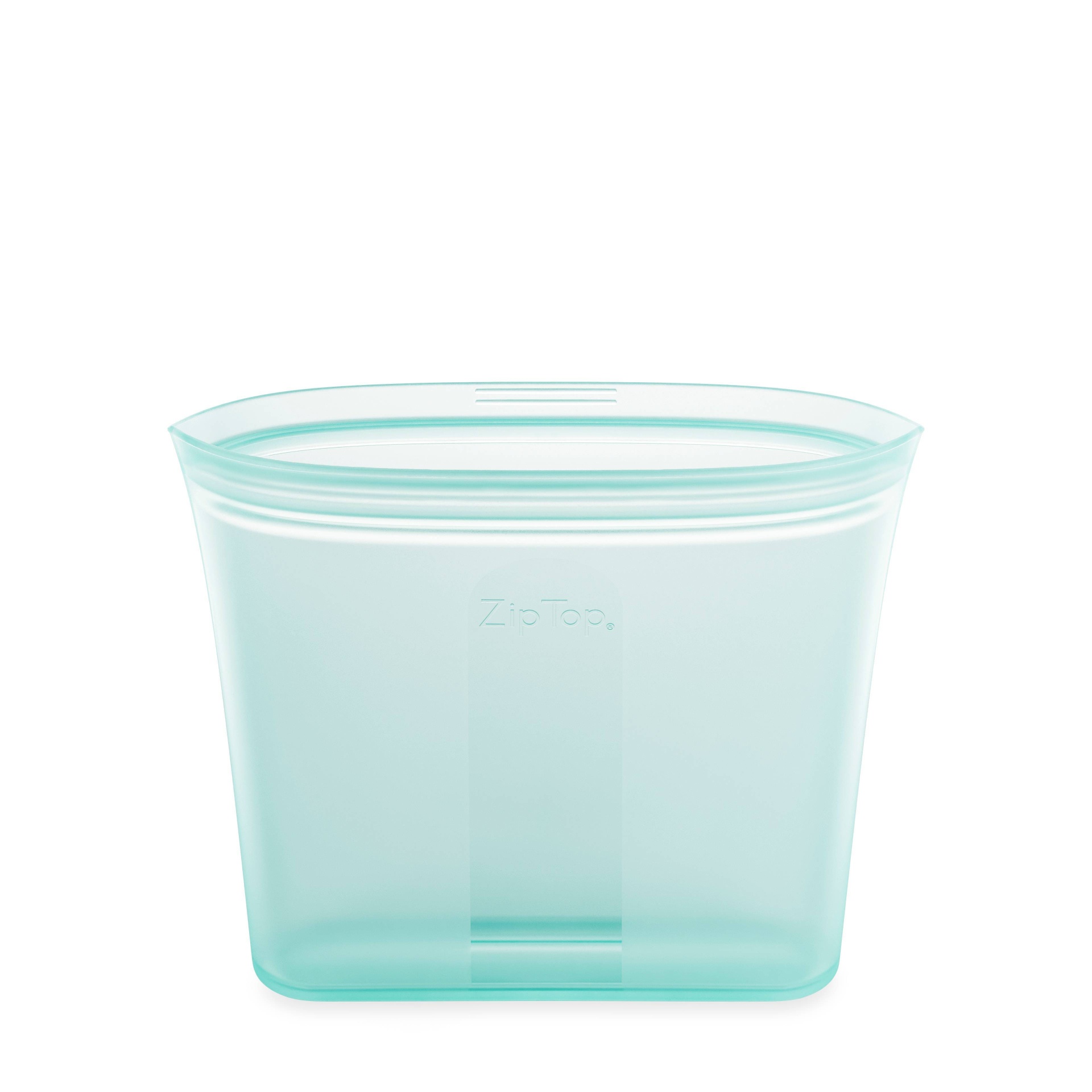 slide 1 of 5, Zip Top Reusable 100% Platinum Silicone Container - Sandwich Bag - Teal, 24 oz