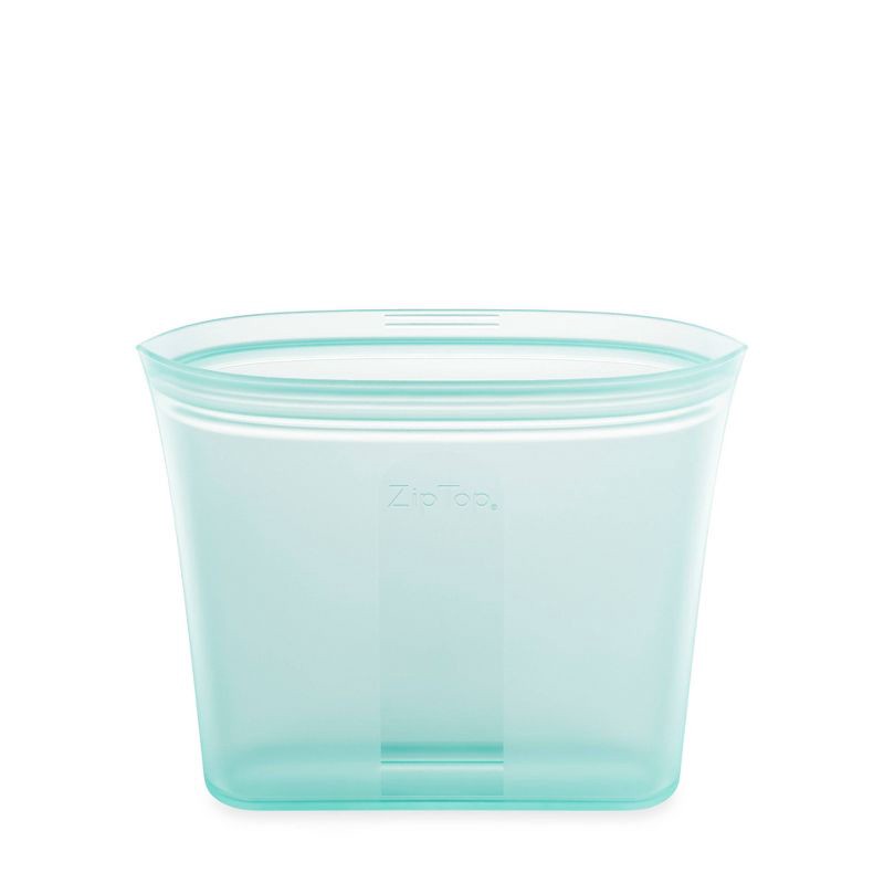 slide 1 of 1, Zip Top 24oz Reusable 100% Platinum Silicone Container - Sandwich Bag - Teal, 24 oz