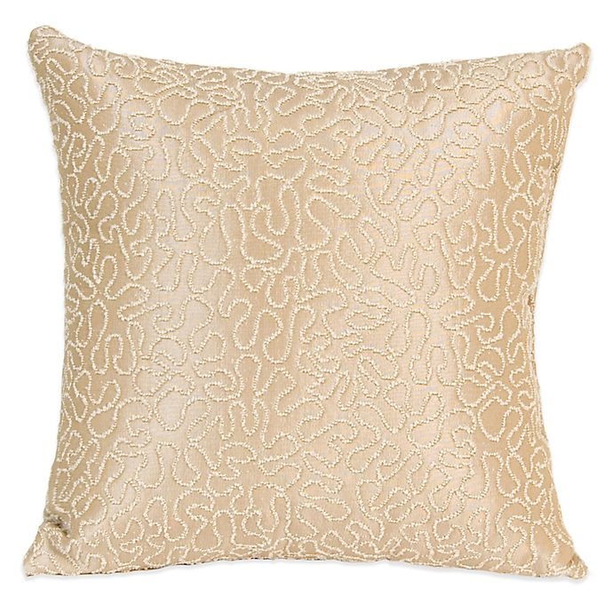 slide 1 of 1, Glenna Jean Central Park Embroidered Throw Pillow - Coral, 1 ct