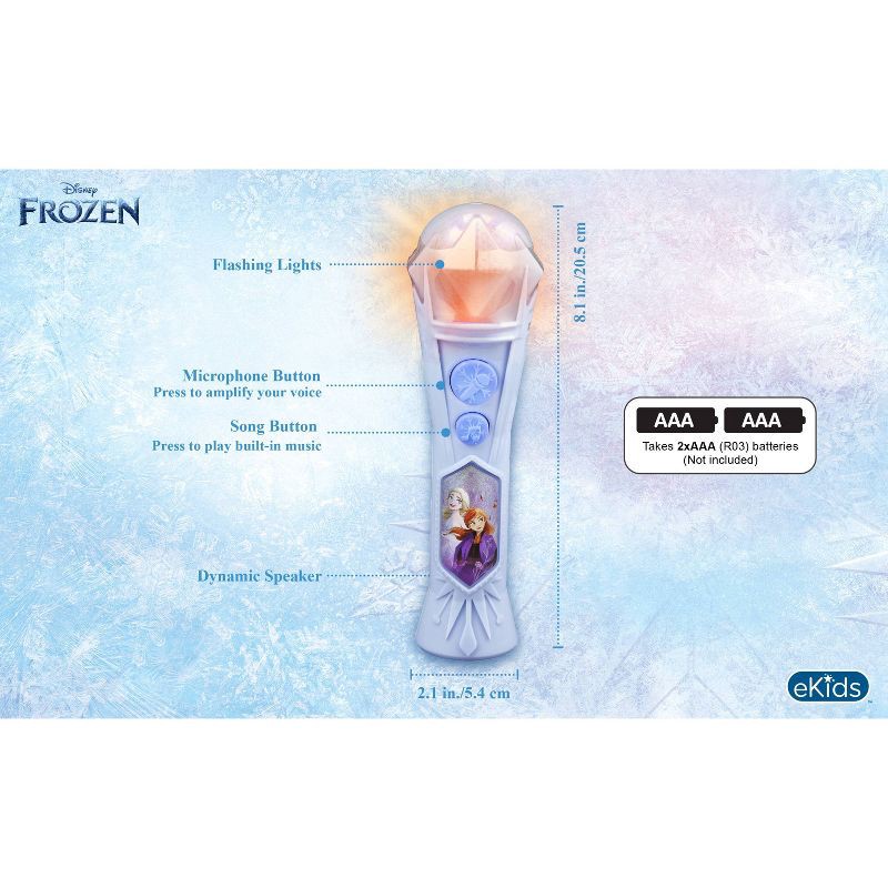 slide 4 of 9, Disney Frozen Pretend Toy Microphone, 1 ct