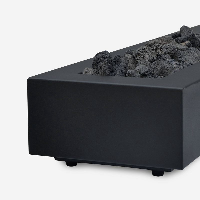 slide 3 of 9, 28" Outdoor Tabletop Fireplace Black - Threshold™, 1 ct