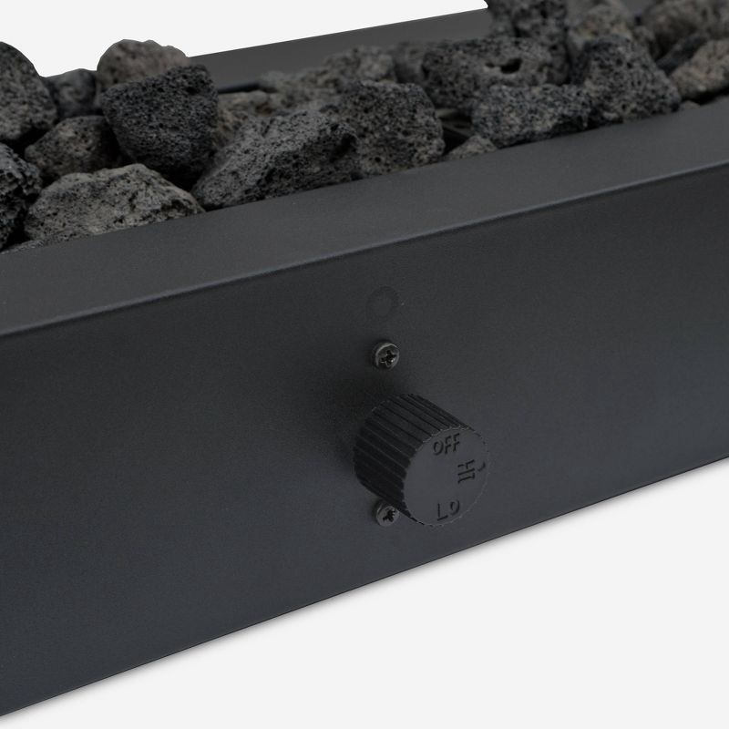 slide 7 of 9, 28" Outdoor Tabletop Fireplace Black - Threshold™, 1 ct