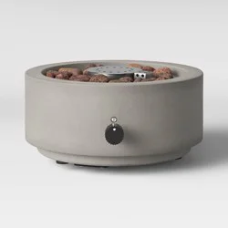 10" Round Pipestone Patio Tabletop Fireplace - Gray - Threshold™