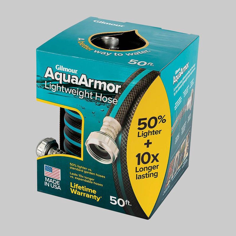 slide 1 of 1, Gilmour 50' AquaArmor Lightweight Hose, 1 ct