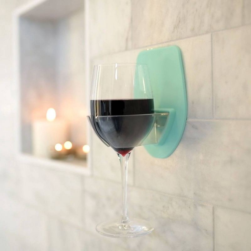 slide 2 of 4, 30 Watt Bath Wine Holder Seafoam, 1 ct